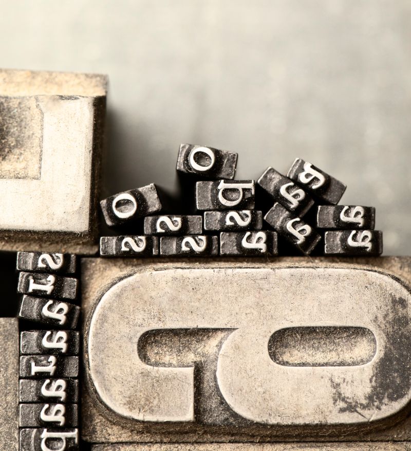 Alte Druckbuchstaben